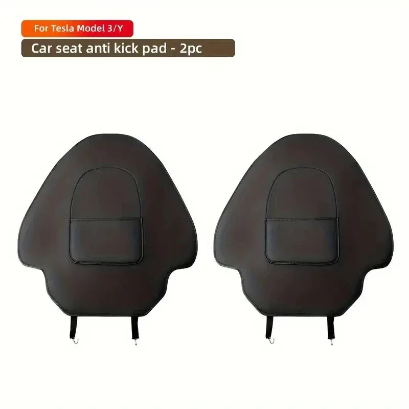 Car Seat Back Protective Mat For Tesla Model 3 / Y Full Seat Anti Kick Pad Leather Anti Scratch Protector Mats Car Accessories - Urbizia