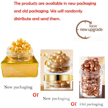 Collagen Retinol Multi-Effect Firming Capsule Serum, Tender Skin Hydrating Eye Face Cream Nourishing And Hydrating Face Essence
