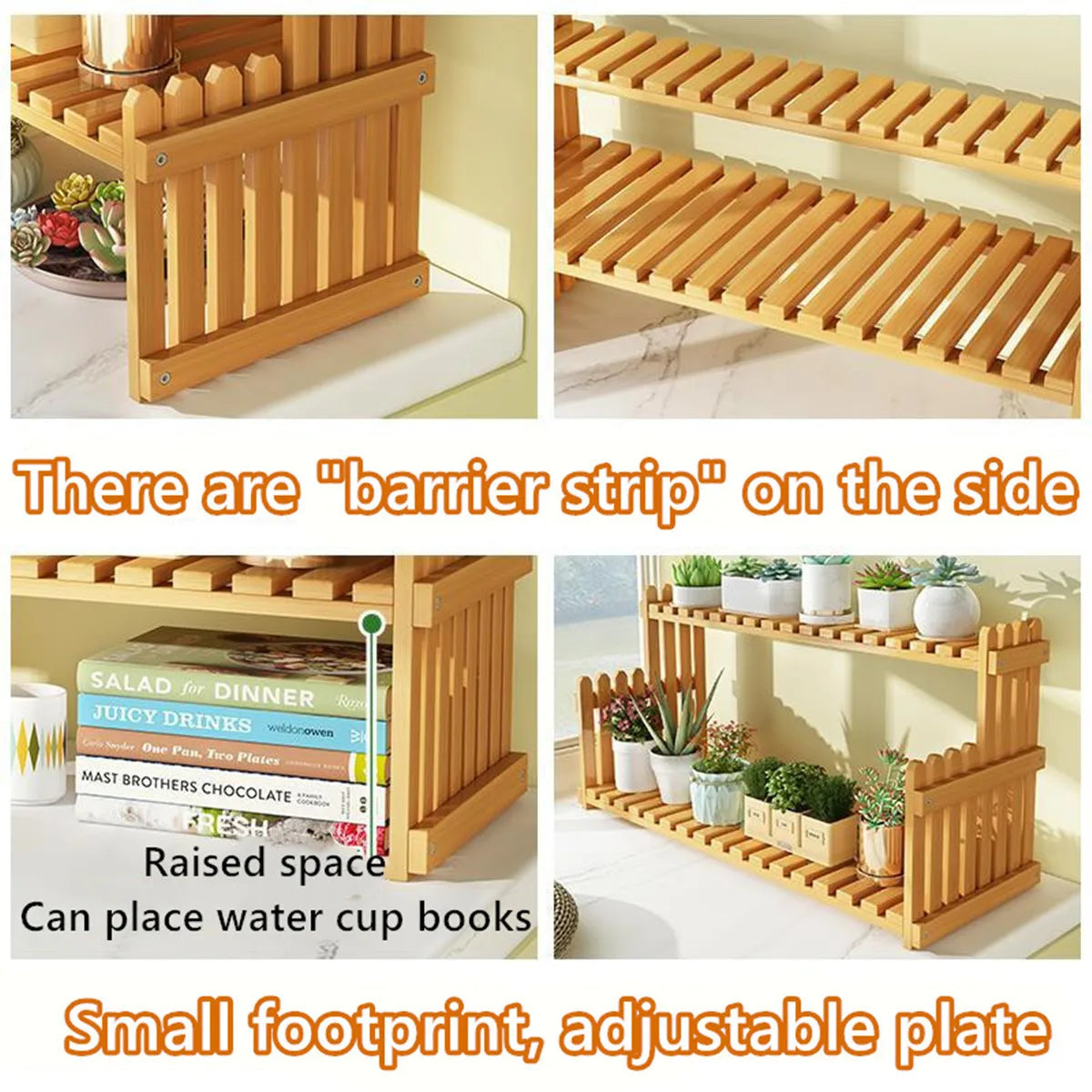 Indoor Plants Holder Wood Shelf Pot Organizer Bookshelf Balcony Bay Window Small Plant Flower Rack Storage Flower Pot Shelves