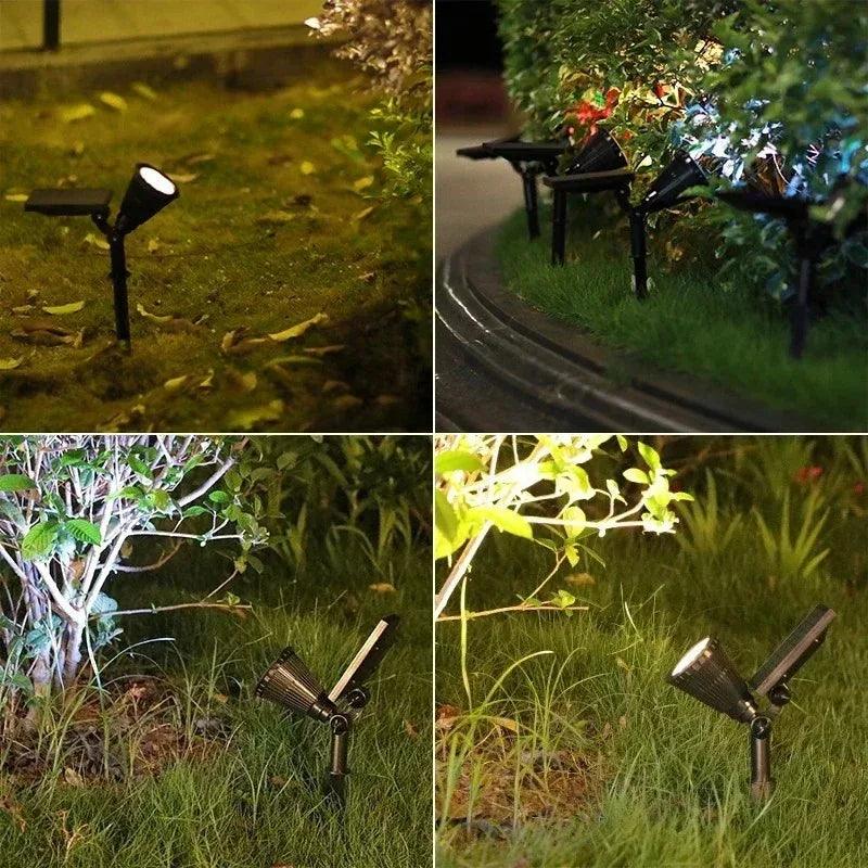 Solar Spotlight Outdoor Waterproof Spotlight with Adjustable Brightness Suitable for Garden Backyard Lane Courtyard Decoration