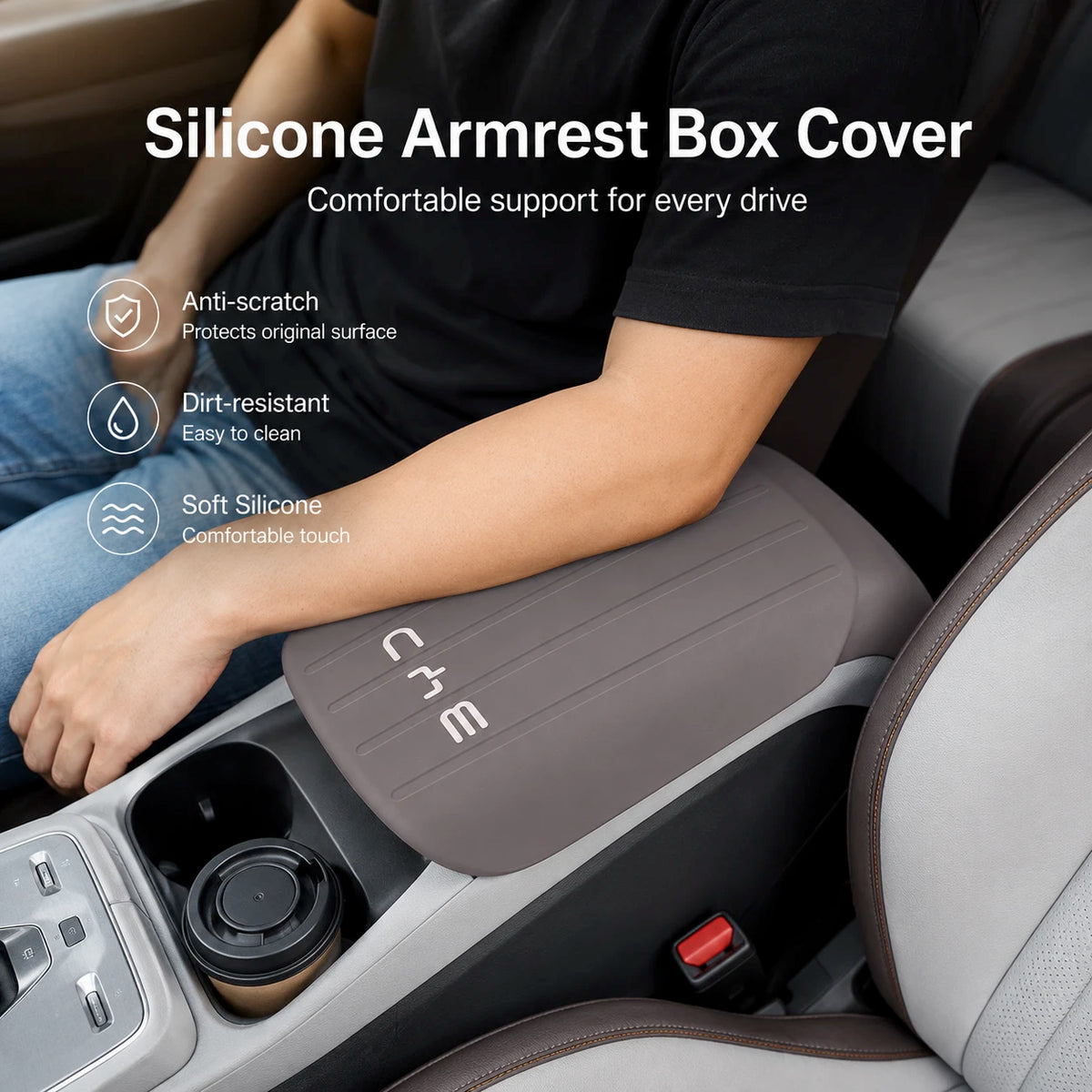 BYD Song Pro Dmi Sealion 5 Silicone Armrest Box Cover Anti-Scratch Dirt-Resistant Center Console Protector Interior Accessory