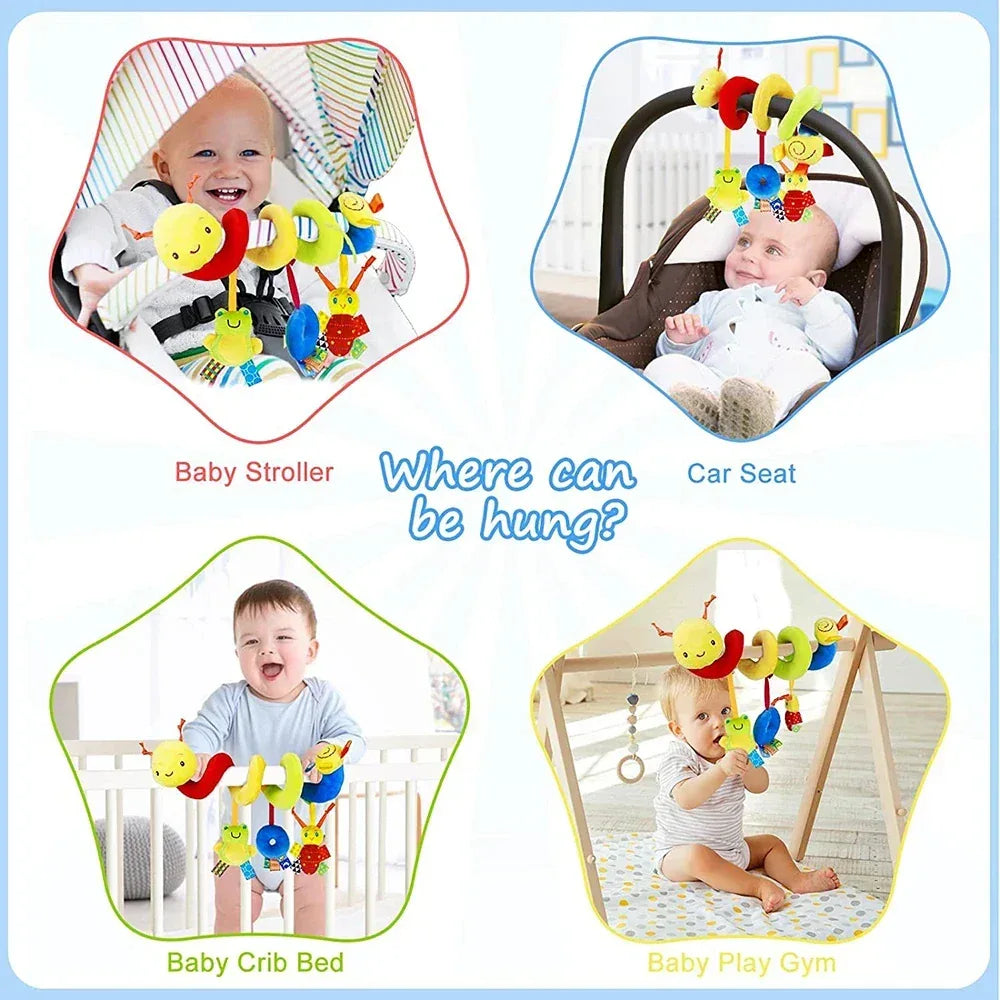 Cute Activity Musical Spiral Crib Stroller Toys