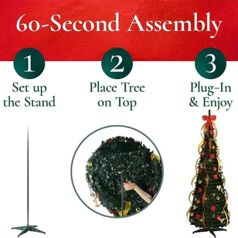 Retractable Folding PVC Christmas Tree