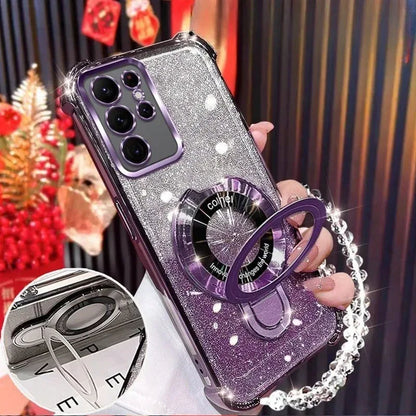 Samsung Glitter Magnetic Bracelet Shockproof Case Cover