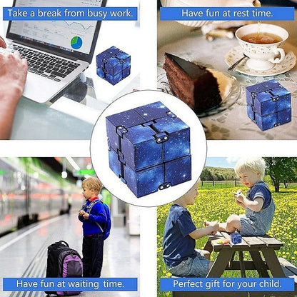 Infinity Cube Flip Fidget Toy for Stress & Focus Relief