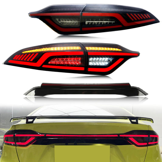 LED Tail Lights for Toyota Corolla Apex E210 2020-2027 Start-up Animation Sequential Turn Signal Black Trunk Rear Lamps Assembly