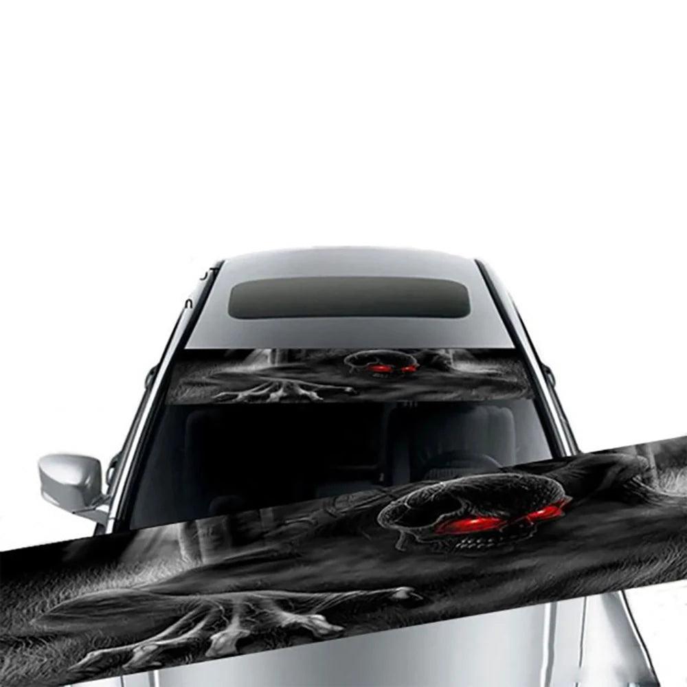 Car Sunshade Stickers Auto Front Windshield 3D Vinyl Film Rear Gear Sunshade Decorative Decals Stickers Cars Decorative Stickers