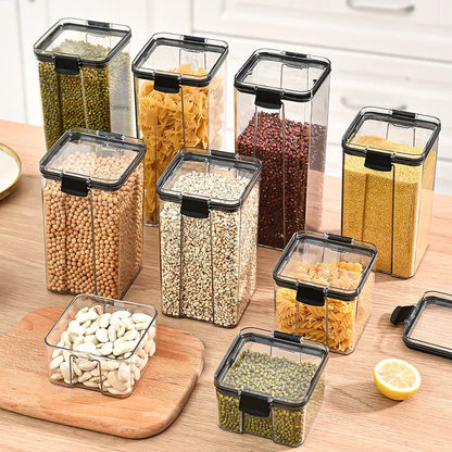 Airtight Kitchen Storage Jar Set – 5 Size Grain Containers