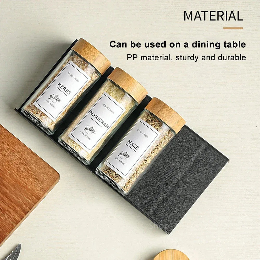 4-Layer Adjustable Spice Drawer Organizer Rack Set