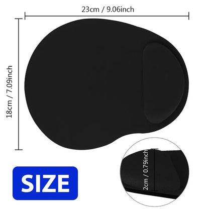 Ergonomic Wrist Rest Mouse Pad with Memory Foam - Non-Slip Gel Support Wrist Pad for Computer PC Laptop, Comfortable Office Desk Mat for Gaming & Work, Pain Relief Wrist Cushion