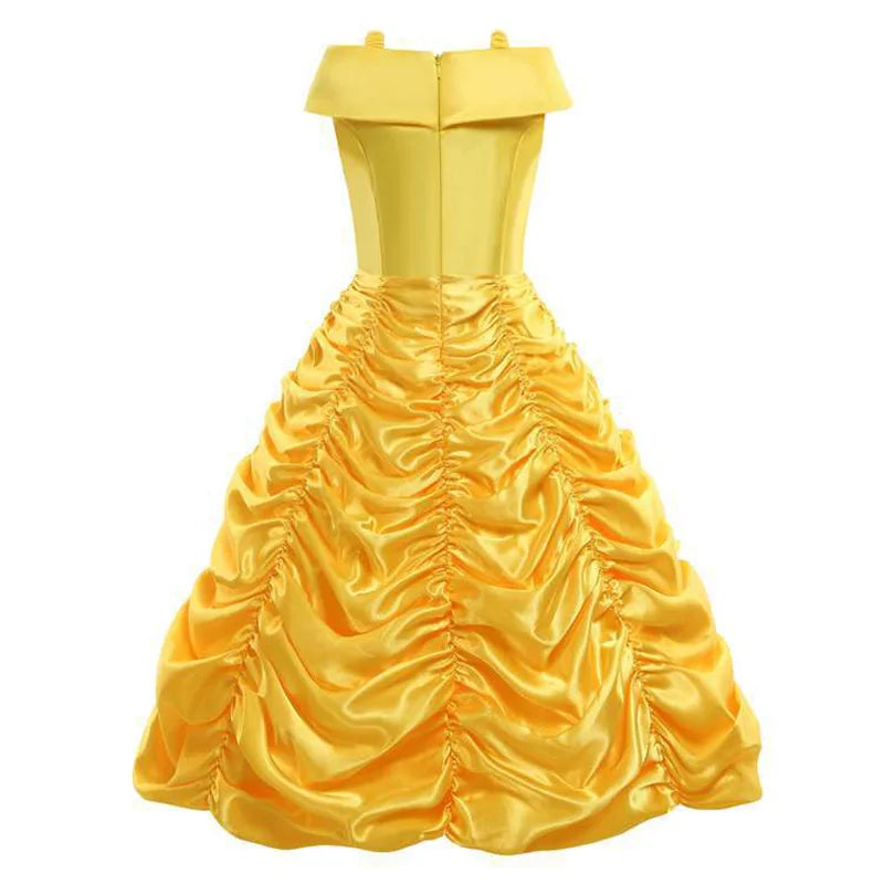 Disney Belle Princess Dress – Beauty and the Beast Halloween Cosplay & Party Gown for Girls 2–10 Yrs