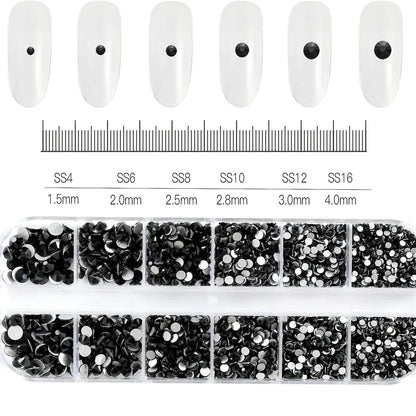 100/50cm Long Luxury Crystal Chain Nail Charms 1.5/2mm Shinying Clear/AB Diamond Nail Art Metal Steel French Manicure Crystal