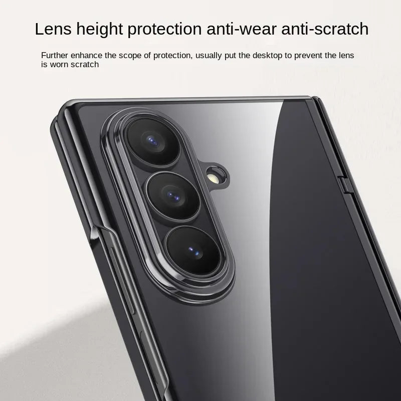For Samsung Galaxy Z Fold 7 electroplated magnetic case with integrated tempered glass front film anti-fingerprint phone case