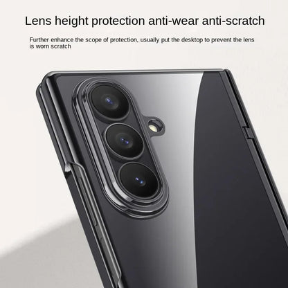 For Samsung Galaxy Z Fold 7 electroplated magnetic case with integrated tempered glass front film anti-fingerprint phone case