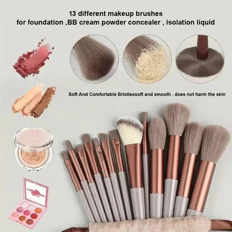 13-Piece Professional Makeup Brush Set