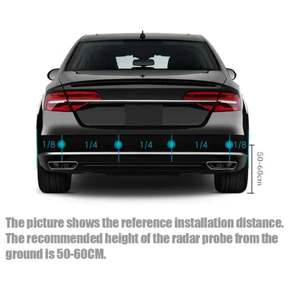 Car LED Parking Sensor Kit with 4 Radar Accurate Digital Display of Obstacle Distance Alarm Parktronic Kit Suitable For Most Car - Urbizia