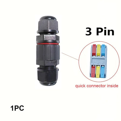 1/2Pcs IP68 Waterproof Joint Wire Quick Connection Connector 2/3 Pin Solder Less LED Lamp Wiring Outdoor Rainproof Terminal