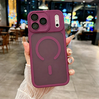 Matte Translucent Magnetic Phone Case Compatible with iPhone 18 17 16 15 14 13 12 11 Pro Max Plus, Wireless Charging Compatible, Shockproof Bumper Cover with Raised Camera Lens Protection, Precision Cutouts and Skin Friendly