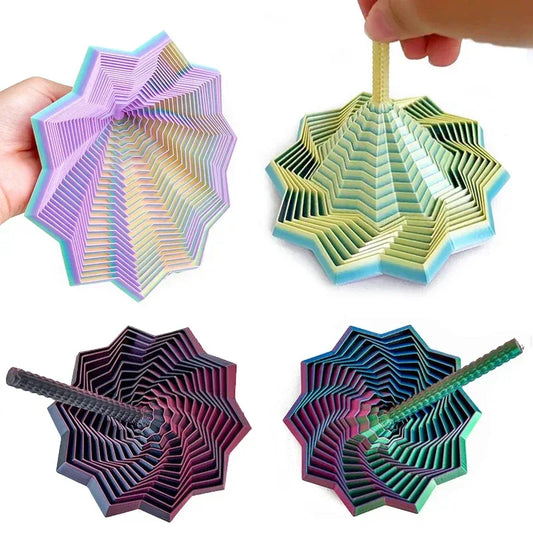 3D Sensory Fidget Star Spiral Visual Illusion Toy