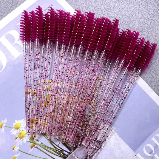 50-Pack Disposable Crystal Eyebrow & Mascara Brushes