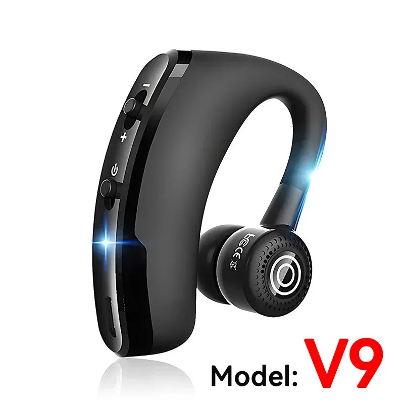 New V8 Wireless Bluetooth Single Earphone With HD Mic Stereo Headset Handsfree Call Business Headphone For Sports Driving Travel - Urbizia