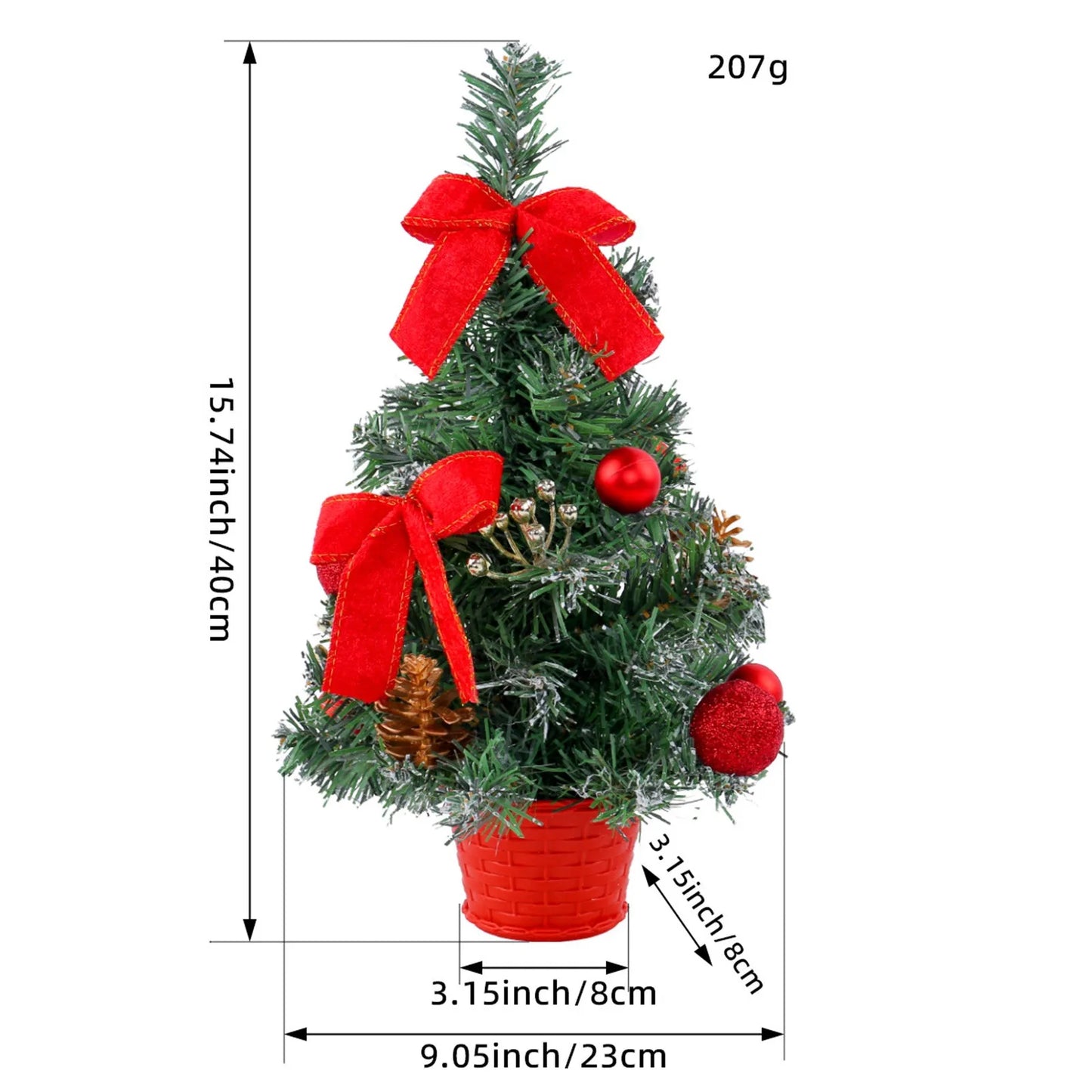 Mini Tabletop Christmas Tree – 30cm Holiday Decoration