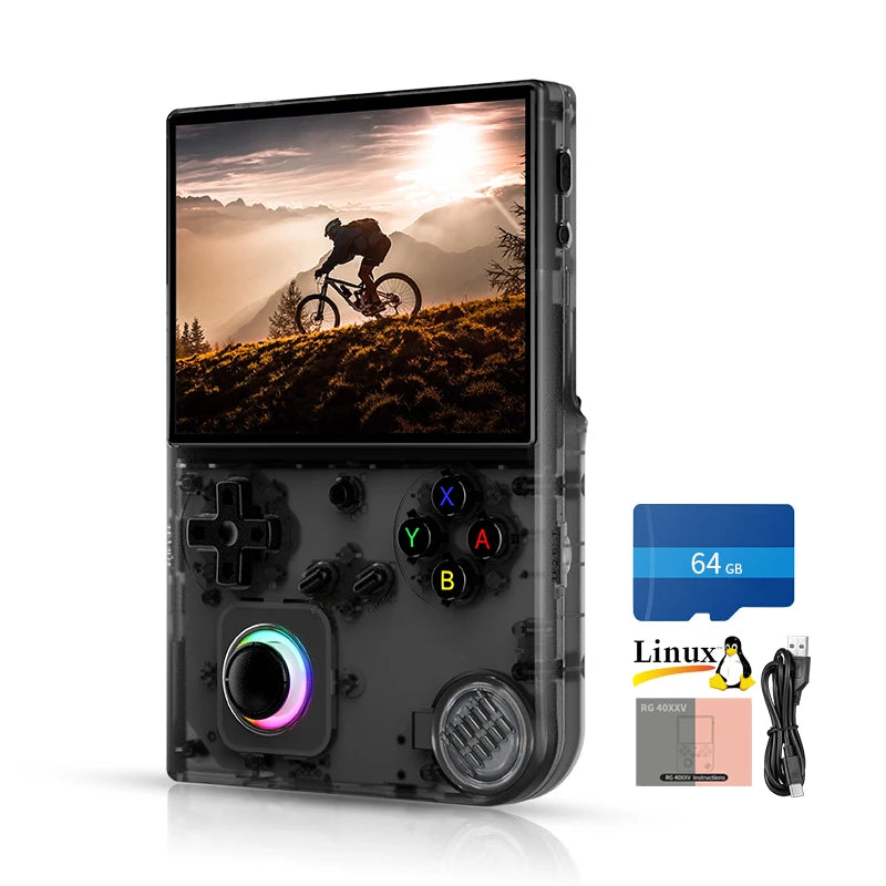 Anbernic RG 40XXV Retro Handheld Game Consoles 4.0" IPS Screen Linux 64-bit 3200mAh RGB Joystick RG40XXV Portable Gaming Console Supports Streaming WiFi Bluetooth HDMI TV Output