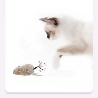 1Pc Funny Lifelike Plush Mouse Running Rat Toy for Cats Dogs Tail Mouse Pets Kids Random Color - Urbizia