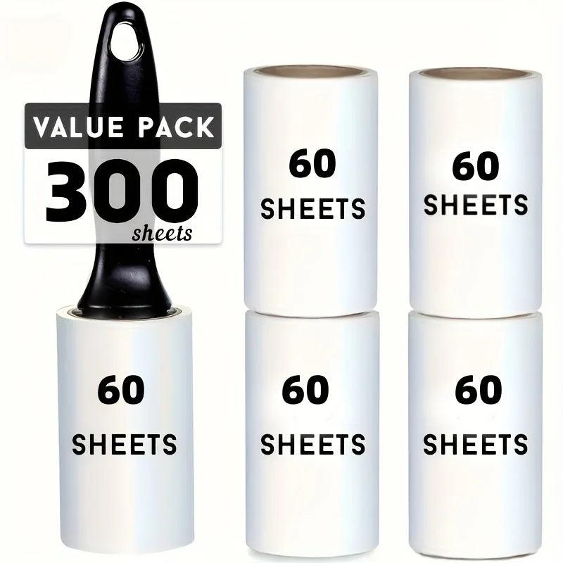 Extra-Sticky Lint Roller for Pet Hair – 60 or 300 Sheets