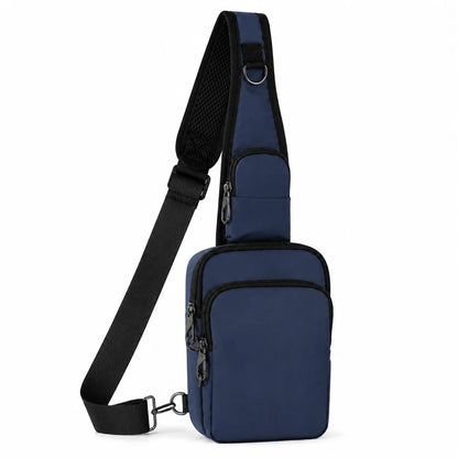 Fashionable Casual RFID Anti-Theft Sling Bag for Men's, Street Sports Chest Bag Simple Lightweight Shoulder Bag for Commuting