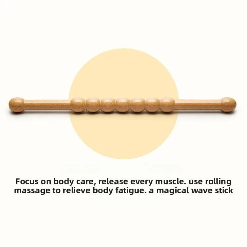 Natural Bamboo Massage Stick Wood Therapy Massager Relieve Muscle Soreness Anti-Fatigue Gua Sha Back Acupuncture Physiotherapy