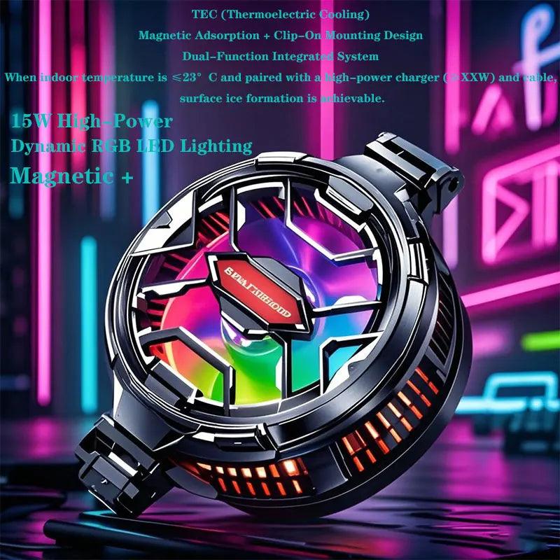 FS03 15W Semiconductor Magnetic RGB Phone Cooler with Clip