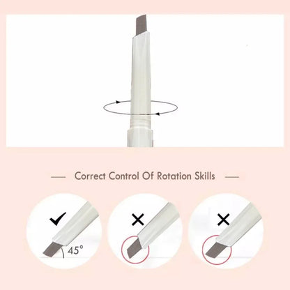 Thin-Head Double-Ended Eyebrow Pencil – Waterproof & Long-Lasting