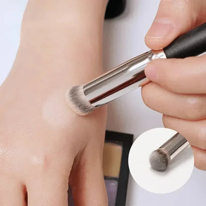 Pro Dual-Ended Foundation Brush - Hypoallergenic Dense Concealer & Contour Blender | Vegan Cruelty-Free Face Makeup Tools