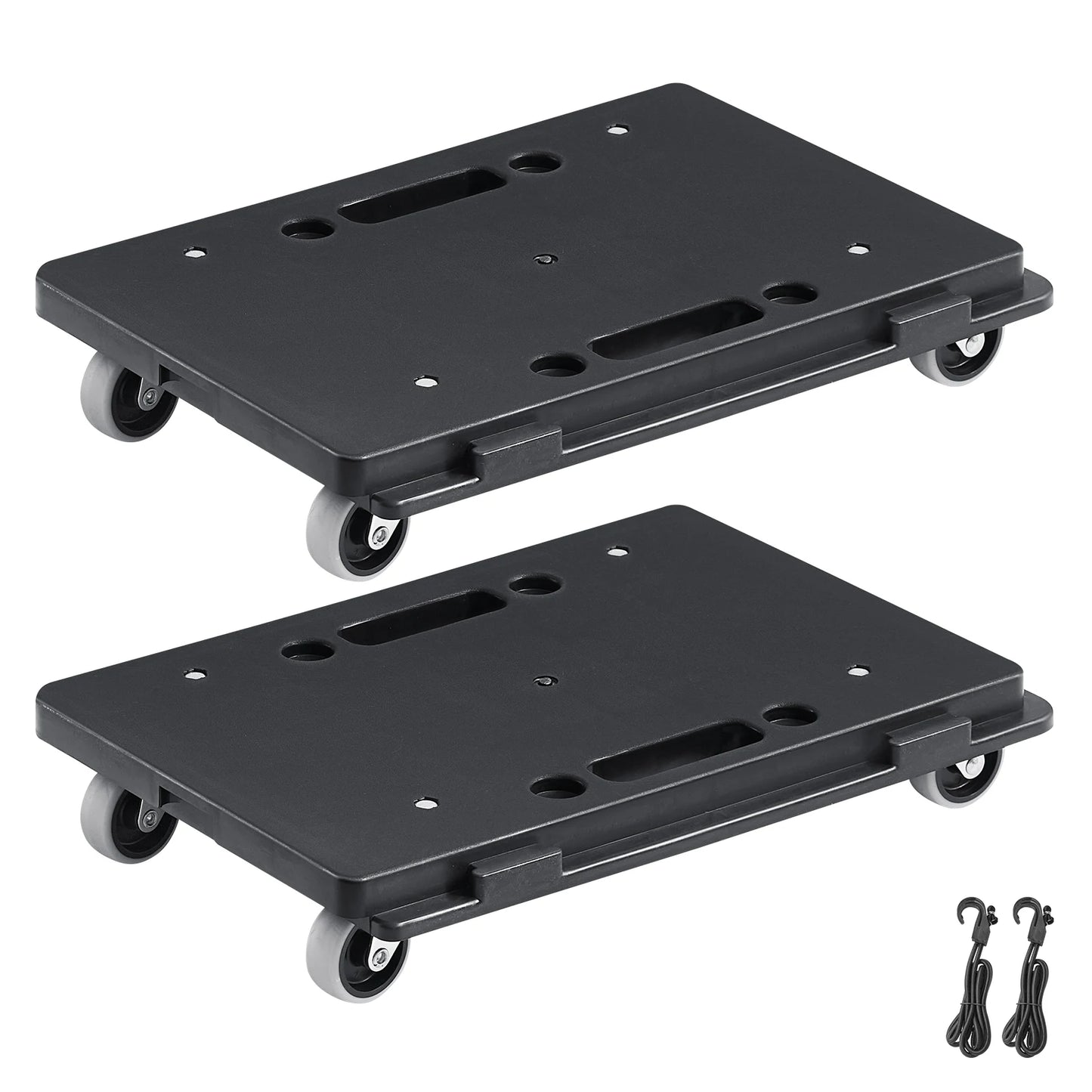 SucceBuy 2 Pack Furniture Mover Pallet Trolley 500 lbs Each Count with 4 Wheels Small Flat Dolly Cart for Industrial Machinery