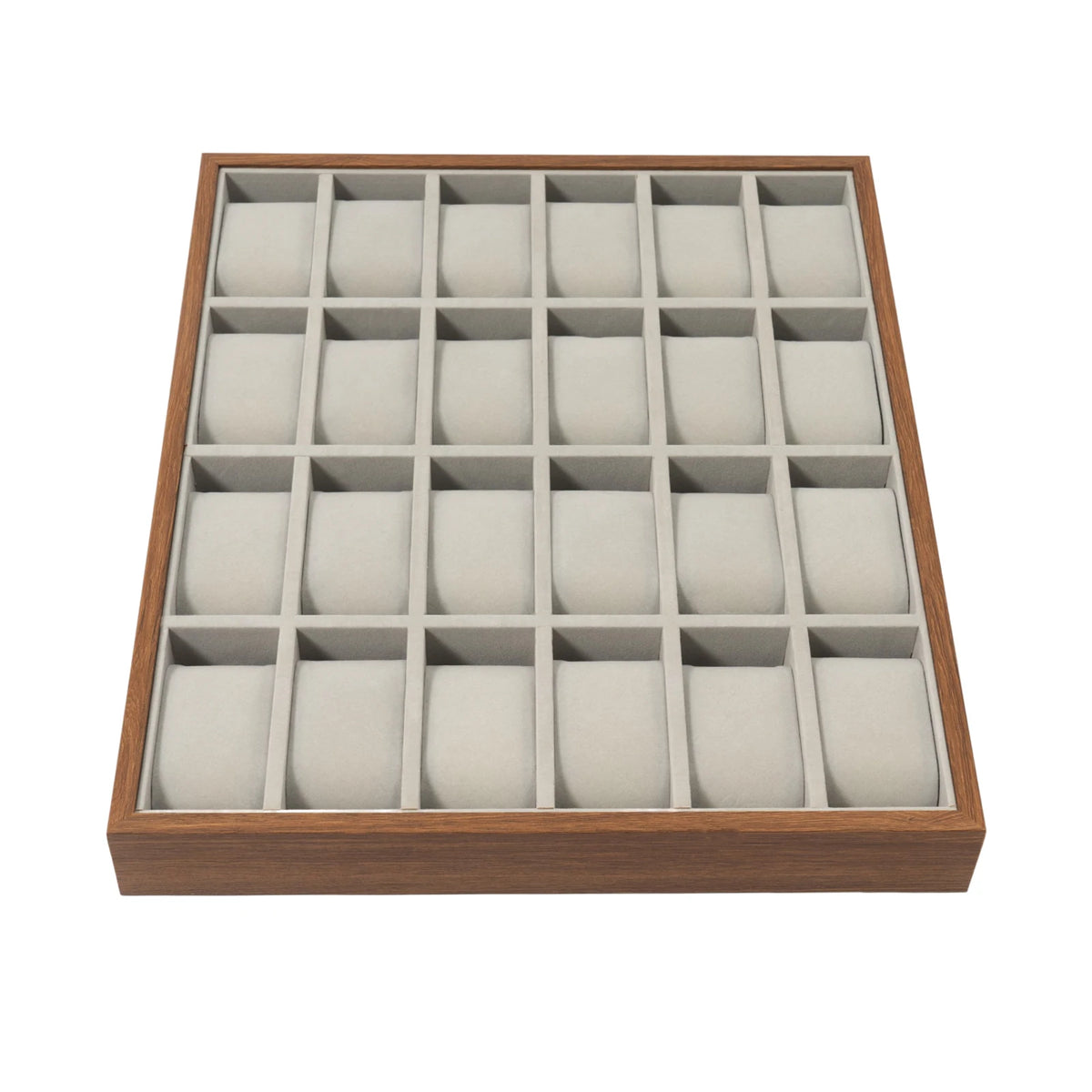 24 Slots Watch Box Organizer for Men Black Watch Holder Stand Display Storage Case