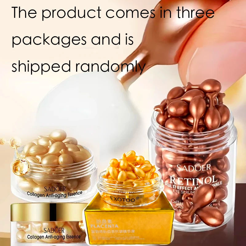 Collagen Retinol Multi-Effect Firming Capsule Serum, Tender Skin Hydrating Eye Face Cream Nourishing And Hydrating Face Essence