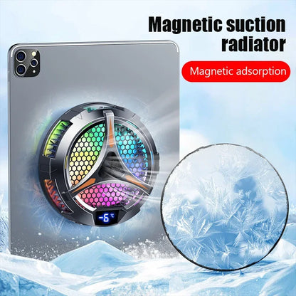 Magnetic Phone Cooling Fan with Aluminum Stand for Tablets & Phones