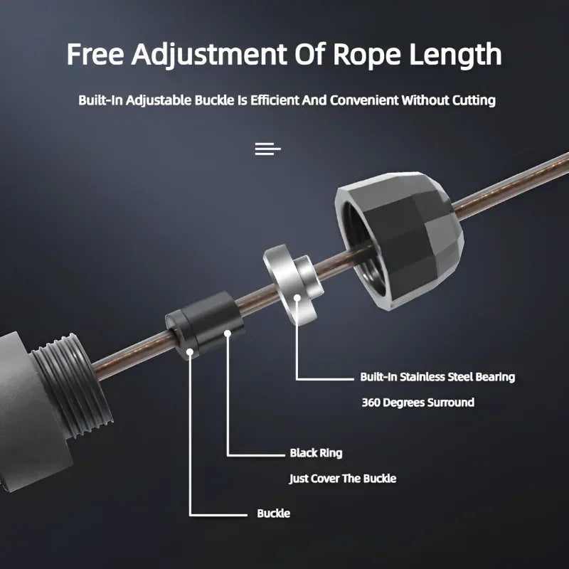 1PCS The New Jump Rope Steel Wire Skipping Exercise Adjustable Jumping Fitness Workout Training Home Sport Equipment Tangle-Free - Urbizia