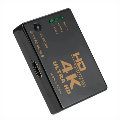 3 In 1 Out HDMI-compatible Switch 4K Switcher Full HD 1080P Video Cable Splitter For TV Box HDTV PC 1x3 Hub Adapter Converter