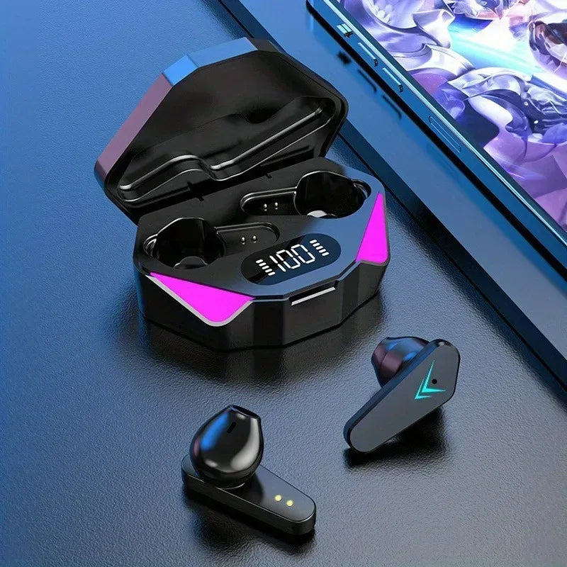 TWS Wireless Bluetooth Headset LED Display Gamer Earbuds with Mic Wireless Headphones Noise Cancelling Bluetooth Earphones X15 - Urbizia