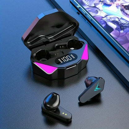 TWS Wireless Bluetooth Headset LED Display Gamer Earbuds with Mic Wireless Headphones Noise Cancelling Bluetooth Earphones X15 - Urbizia