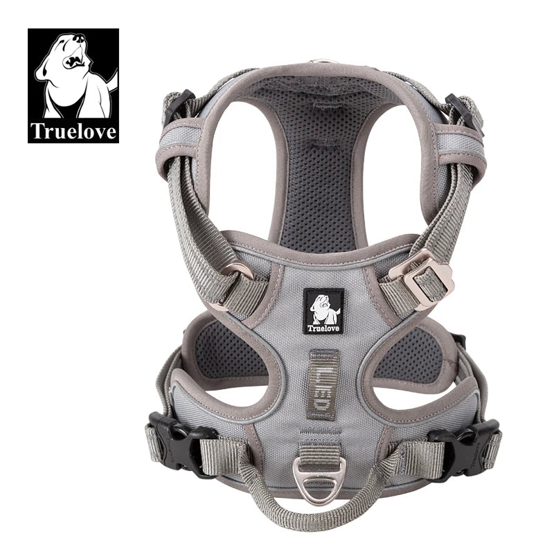 Truelove Pet Harness Fashionable Nylon Durable Dog Harness Reflective Breathable Padded Training Vest Luxury Pet Accessories