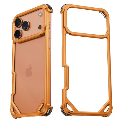 Eary Frameless Case for iPhone 17 Pro Max Air for Magsafe Metal Shockproof Protective Phone Cover Aluminum Alloy Anti-Drop Shell