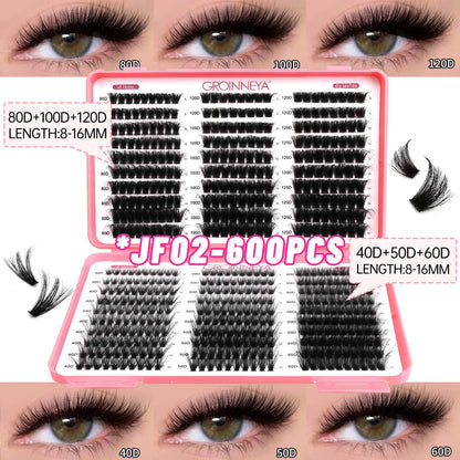 DIY Lash Cluster Extensions Fluffy Cat Eye Set
