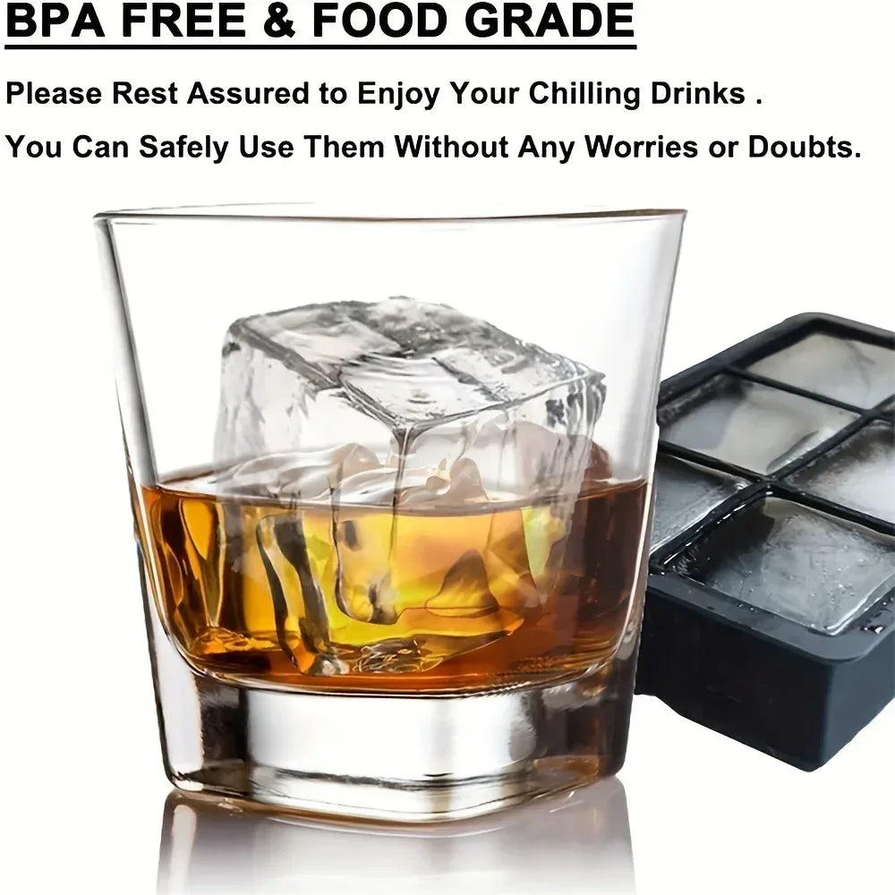 6-Grid Silicone Ice Cube Tray DIY Freezer Mold