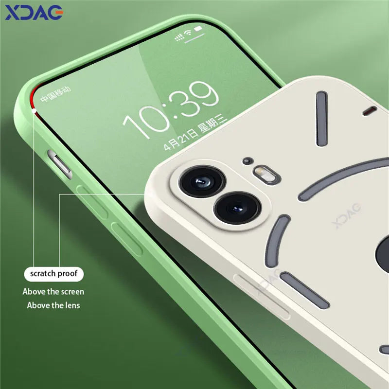 Luxury Soft Dual Layer Covers for Nothing Phone 1 2 NothingPhone1 NothingPhone2 5G Camera Protection Square Liquid Silicone Case