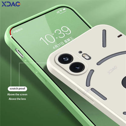 Luxury Soft Dual Layer Covers for Nothing Phone 1 2 NothingPhone1 NothingPhone2 5G Camera Protection Square Liquid Silicone Case