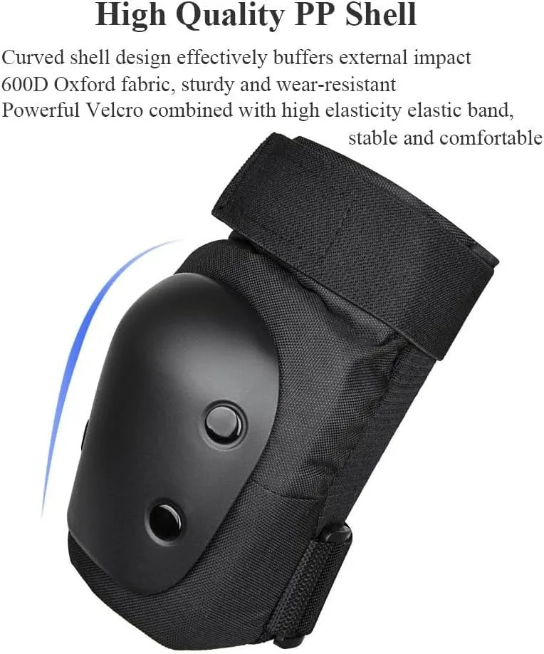 Knee Pads Elbow Pads Wrist Guards for Adult Youth 6 in 1 Protective Gear Set for Skateboarding Biking Roller Skating Cycling Out