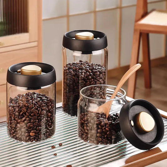 Airtight Glass Storage Jar for Coffee, Tea & Food